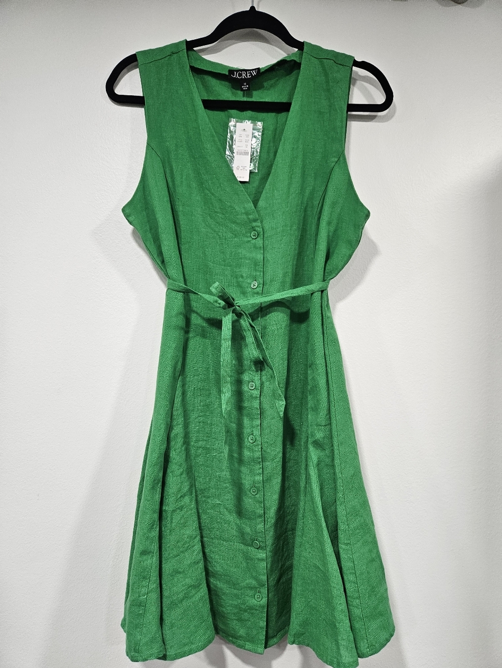 J. Crew Green Midi Dress